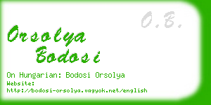 orsolya bodosi business card